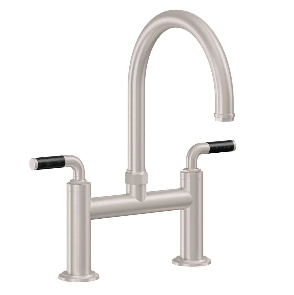California Faucets - Bridge Kitchen Faucet - Arc Spout - Gloss White