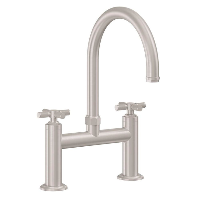 California Faucets - Bridge Kitchen Faucet - Arc Spout - Gloss White