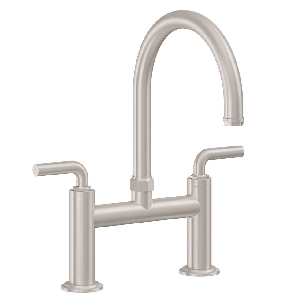 California Faucets - Bridge Kitchen Faucet - Arc Spout - Gloss White