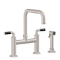 California Faucets - Bridge Kitchen Faucet with Sidespray - Quad Spout - Gloss White