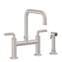 California Faucets - Bridge Kitchen Faucet with Sidespray - Quad Spout - Gloss White