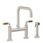 California Faucets - Bridge Kitchen Faucet with Sidespray - Quad Spout - Gloss White