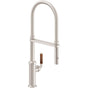 California Faucets - Culinary Kitchen Faucet with Button Sprayer - Gloss White