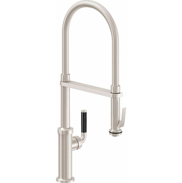 California Faucets - Culinary Pull-Out Kitchen Faucet with Squeeze Sprayer - Gloss White