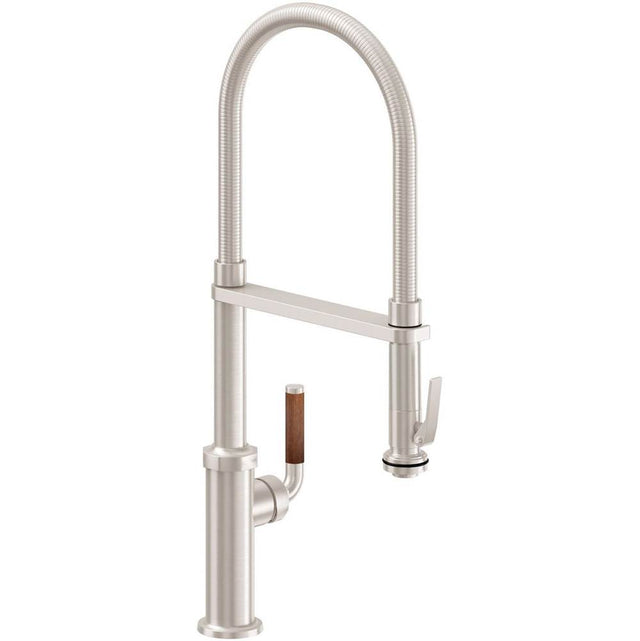 California Faucets - Culinary Kitchen Faucet with Squeeze Sprayer - Gloss White
