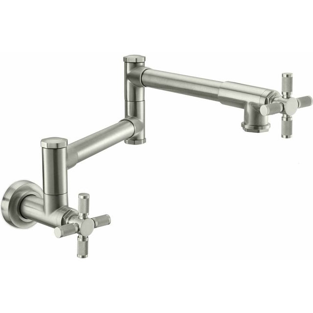 California Faucets - Pot Filler - Dual Handle Wall Mount - Industrial - Gloss White
