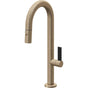 California Faucets - Pull-Down Prep/Bar Faucet with Button Sprayer - Antique Brass Flat