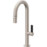 California Faucets - Pull-Down Prep/Bar Faucet with Button Sprayer - Gloss White