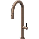 California Faucets - Pull-Down Prep/Bar Faucet with Button Sprayer - Satin Bronze Pvd