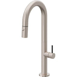 California Faucets - Pull-Down Prep/Bar Faucet with Button Sprayer - Gloss White