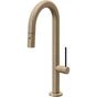 California Faucets - Pull-Down Prep/Bar Faucet with Button Sprayer - Antique Brass Flat
