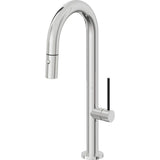 California Faucets - Pull-Down Prep/Bar Faucet with Button Sprayer - Polished Chrome