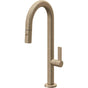 California Faucets - Pull-Down Prep/Bar Faucet with Button Sprayer - Antique Brass Flat