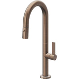 California Faucets - Pull-Down Prep/Bar Faucet with Button Sprayer - Satin Bronze Pvd