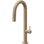 California Faucets - Pull-Down Prep/Bar Faucet with Button Sprayer - Antique Brass Flat