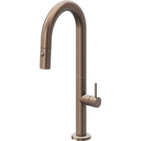 California Faucets - Pull-Down Prep/Bar Faucet with Button Sprayer - Satin Bronze Pvd