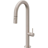California Faucets - Pull-Down Prep/Bar Faucet with Button Sprayer - Gloss White