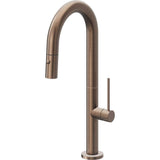 California Faucets - Pull-Down Prep/Bar Faucet with Button Sprayer - Satin Bronze Pvd