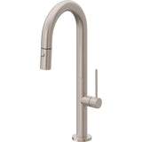 California Faucets - Pull-Down Prep/Bar Faucet with Button Sprayer - Gloss White