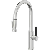 California Faucets - Pull-Down Kitchen Faucet with Squeeze Sprayer  - High Arc Spout - Polished Chrome