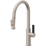 California Faucets - Pull-Down Kitchen Faucet with Squeeze Sprayer  - High Arc Spout - Gloss White