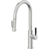 California Faucets - Pull-Down Kitchen Faucet with Squeeze Sprayer  - High Arc Spout - Polished Chrome