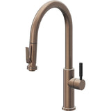 California Faucets - Pull-Down Kitchen Faucet with Squeeze Sprayer  - High Arc Spout - Satin Bronze Pvd