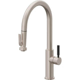 California Faucets - Pull-Down Kitchen Faucet with Squeeze Sprayer  - High Arc Spout - Gloss White