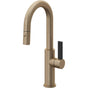California Faucets - Pull-Down Prep/Bar Faucet with Button Sprayer - Antique Brass Flat