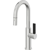 California Faucets - Pull-Down Prep/Bar Faucet with Button Sprayer - Polished Chrome