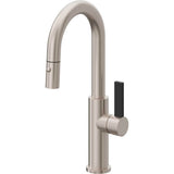 California Faucets - Pull-Down Prep/Bar Faucet with Button Sprayer - Gloss White