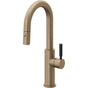 California Faucets - Pull-Down Prep/Bar Faucet with Button Sprayer - Antique Brass Flat