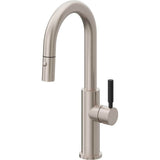 California Faucets - Pull-Down Prep/Bar Faucet with Button Sprayer - Gloss White