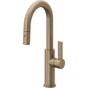California Faucets - Pull-Down Prep/Bar Faucet with Button Sprayer - Antique Brass Flat