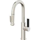 California Faucets - Pull-Down Prep/Bar Faucet with Squeeze Sprayer - Polished Nickel Pvd