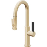 California Faucets - Pull-Down Prep/Bar Faucet with Squeeze Sprayer - Satin Brass Pvd