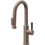 California Faucets - Pull-Down Prep/Bar Faucet with Squeeze Sprayer - Satin Bronze Pvd