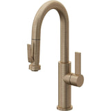 California Faucets - Pull-Down Prep/Bar Faucet with Squeeze Sprayer - Antique Brass Flat