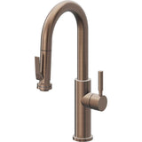 California Faucets - Pull-Down Prep/Bar Faucet with Squeeze Sprayer - Satin Bronze Pvd