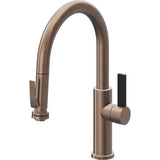 California Faucets - Pull-Down Kitchen Faucet with Squeeze Sprayer  - Low Arc Spout - Satin Bronze Pvd
