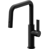 California Faucets - Pull-Down Kitchen Faucet with Button Sprayer  - Quad Spout - Matte Black