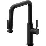 California Faucets - Pull-Down Kitchen Faucet with Squeeze Sprayer  - Quad Spout - Matte Black