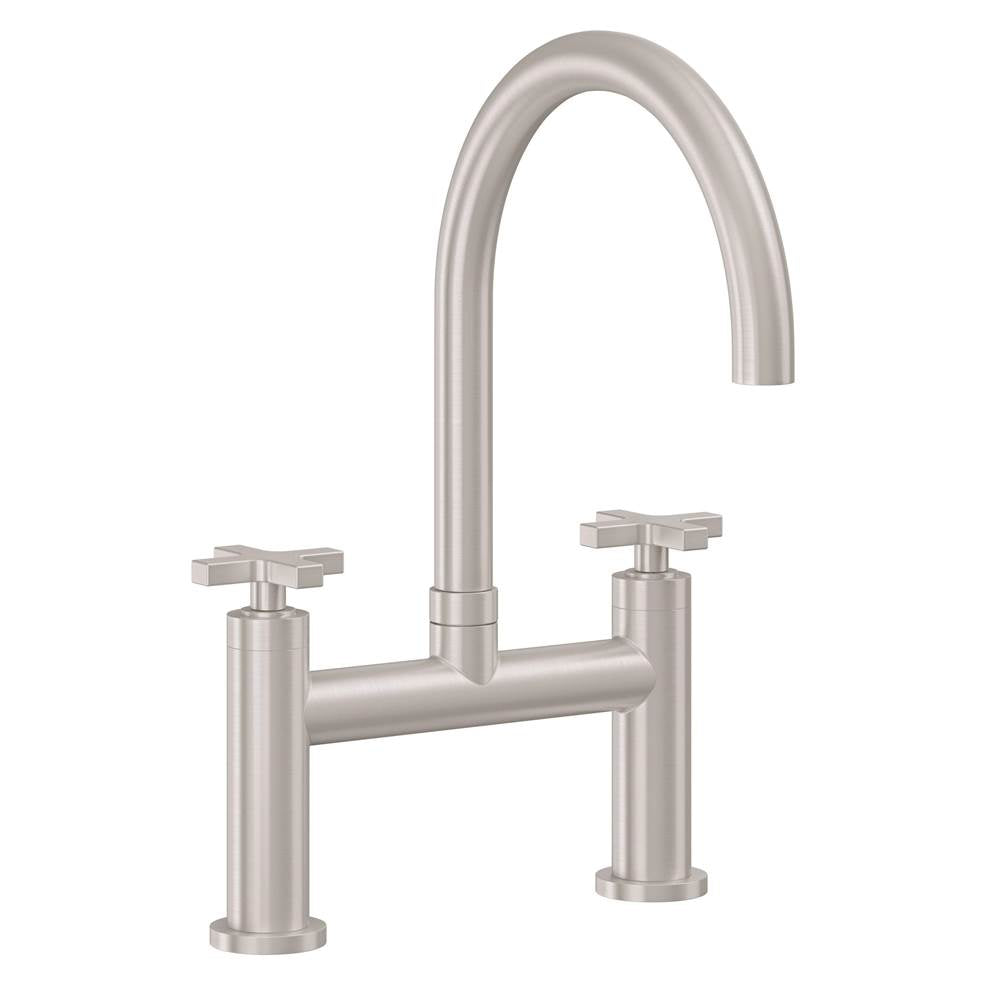 California Faucets - Bridge Kitchen Faucet - Arc Spout - Gloss White
