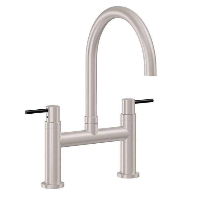 California Faucets - Bridge Kitchen Faucet - Arc Spout - Gloss White
