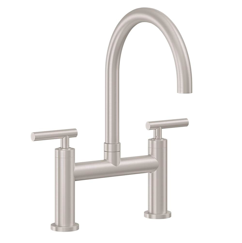 California Faucets - Bridge Kitchen Faucet - Arc Spout - Gloss White