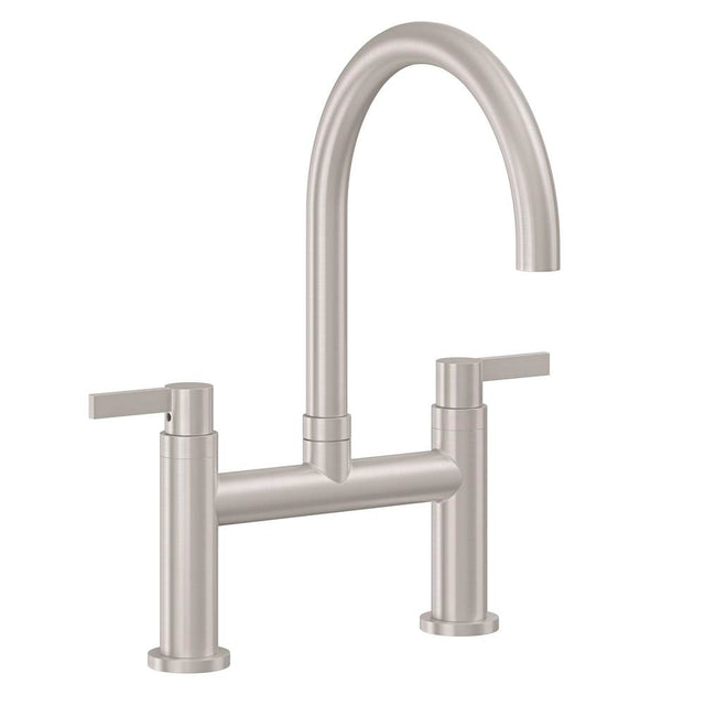 California Faucets - Bridge Kitchen Faucet - Arc Spout - Gloss White