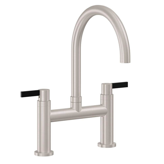 California Faucets - Bridge Kitchen Faucet - Arc Spout - Gloss White