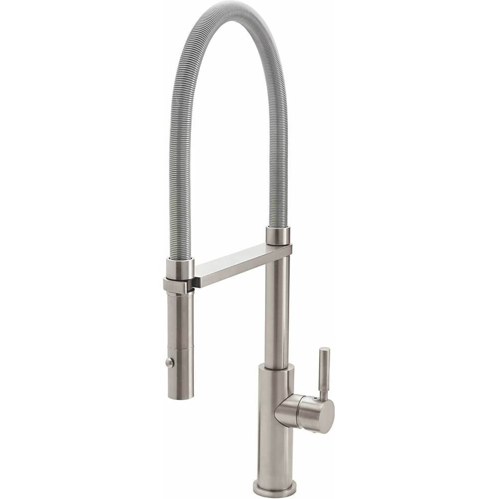California Faucets - Culinary Pull-Out Kitchen Faucet with Button Sprayer - Gloss White