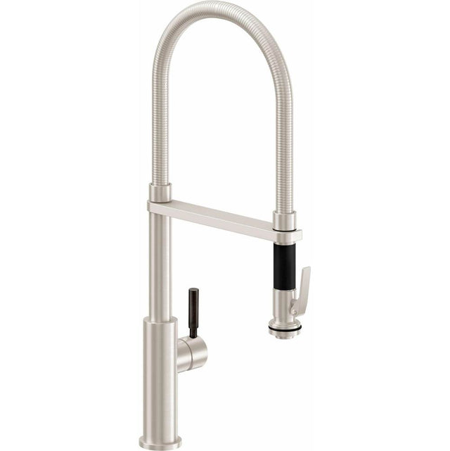 California Faucets - Culinary Pull-Out Kitchen Faucet with Squeeze Sprayer - Gloss White