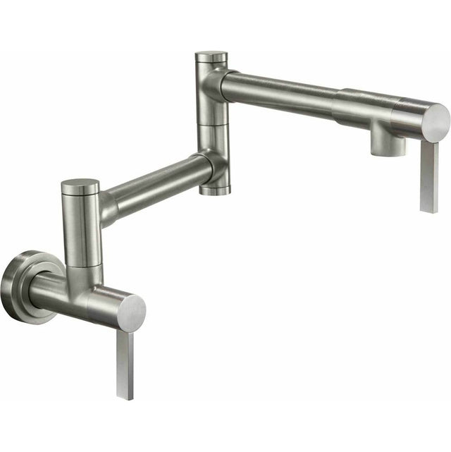 California Faucets - Pot Filler - Dual Handle Wall Mount - Contemporary - Gloss White